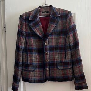 Tribal Women's plaid Blazer - Red, Blue, Black and Gray